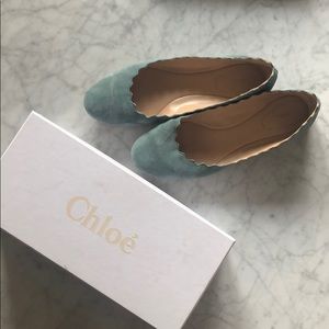 Chloe scallop flats size 40